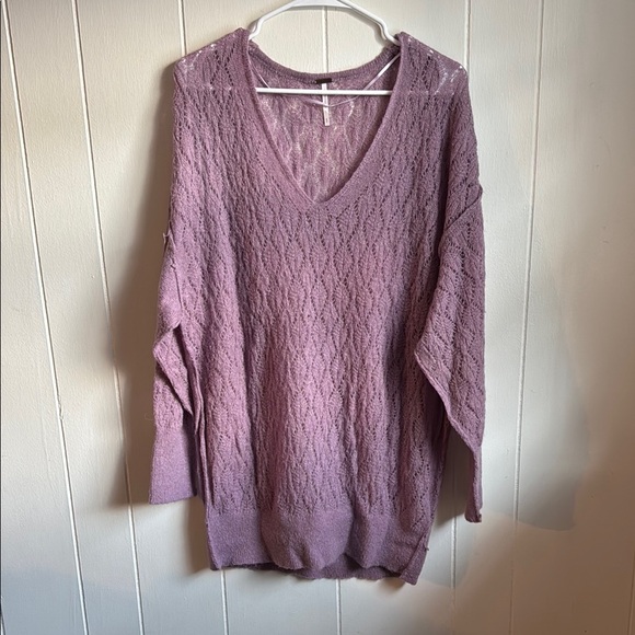 Free People Sweaters - Free People Say Hello Sheer V-Neck Sweater sz S